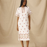 SANA | White Embroidered Cotton Tunic