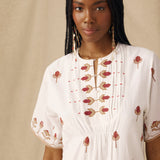 SANA | White Embroidered Cotton Tunic