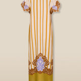 SANDHIKA | Ochre Yellow Multi Embroidered Linen-Cotton Tunic