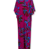 CHETANA | Magenta & Blue Flower Knot-Front Tunic
