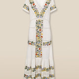 RASHANA | Ecru Lace Floral Embroidered Tunic