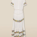 RASHANA | Ecru Lace Floral Embroidered Tunic