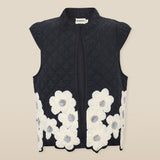 CRISTINA | Black Flower Cotton Vest