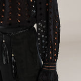 DOLKAR | Black Broderie Anglaise Cotton Blouse