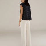 CRISTINA | Black Flower Cotton Vest